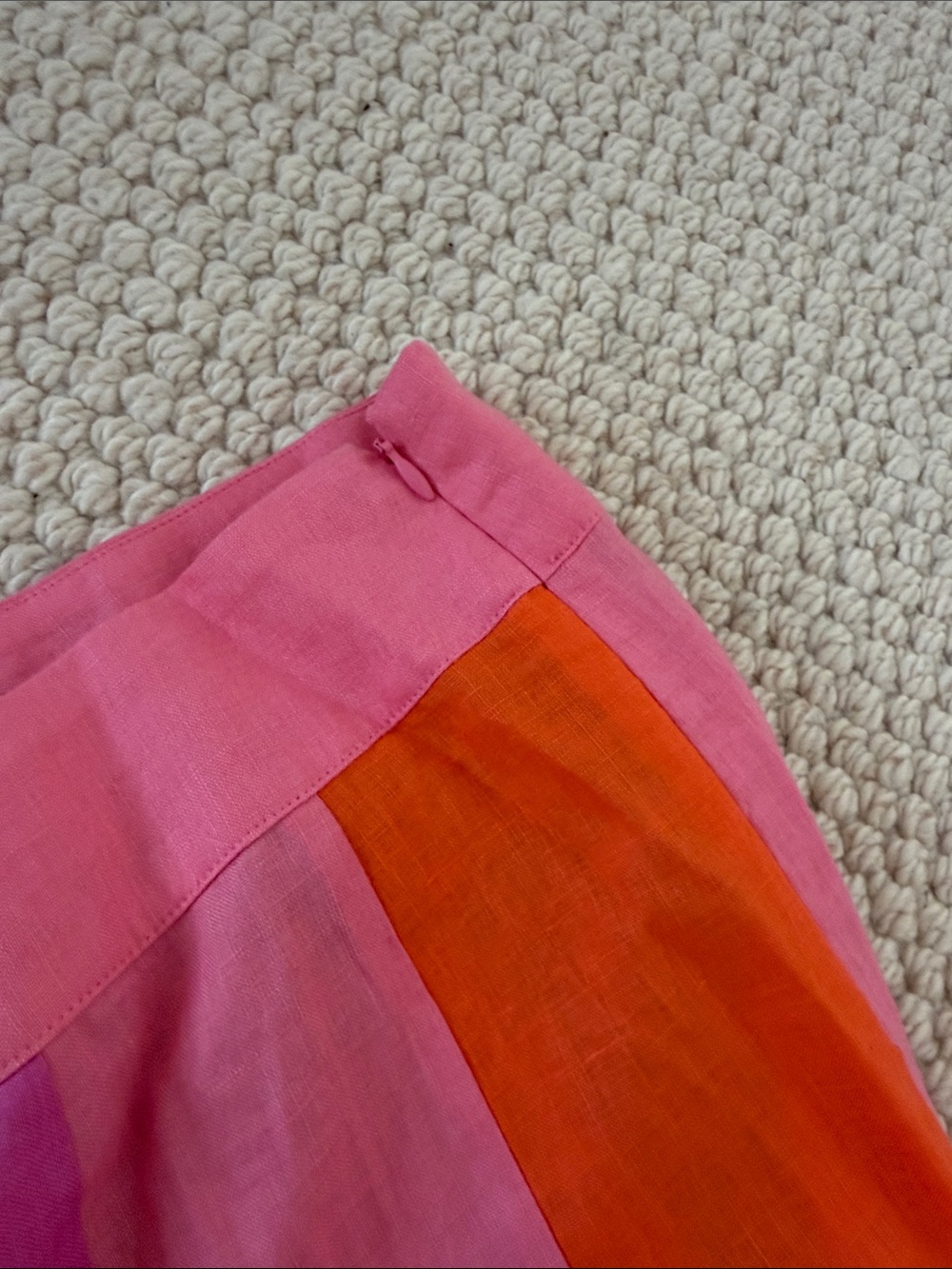 Multicolor Linen Striped Maxi Skirt - Picture 3 of 4